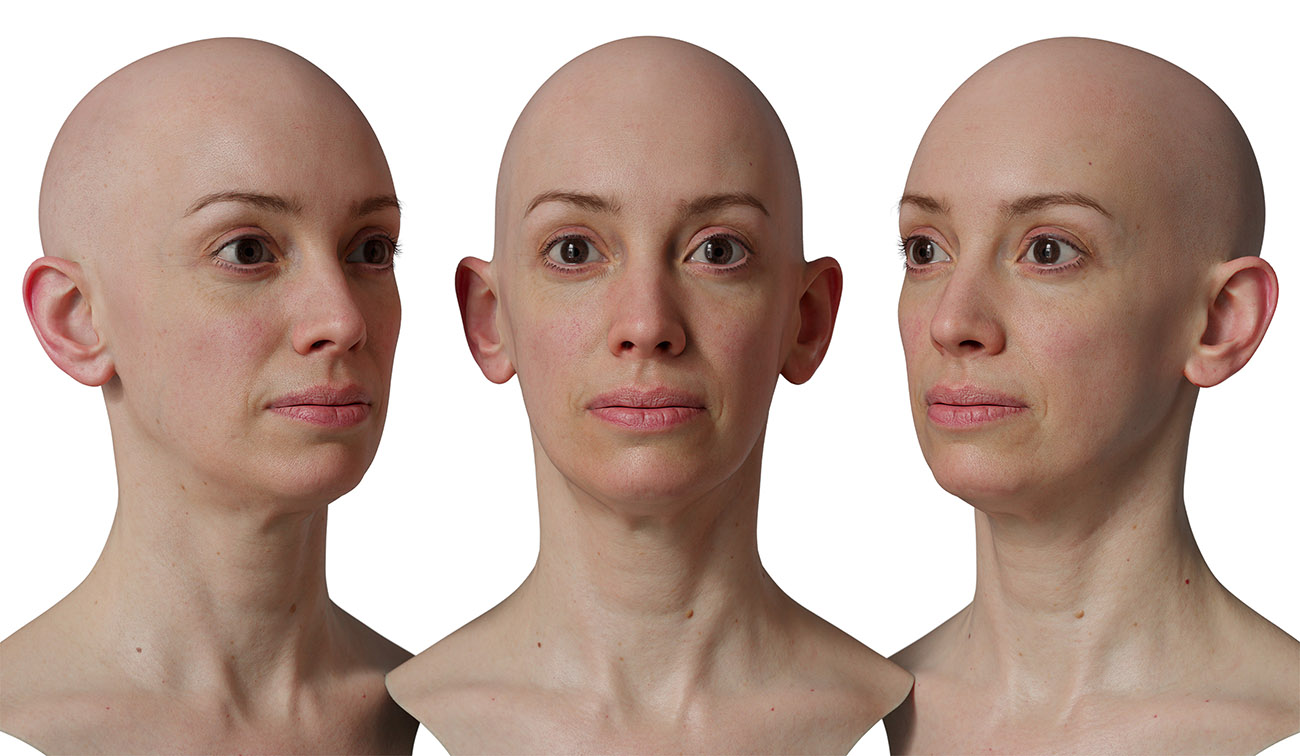 Female 3d head scan download